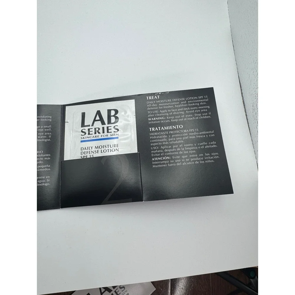 Lot of (3) Lab Series Skincare for Men: Face Wash & Daily Lotion SPF 15 Samples